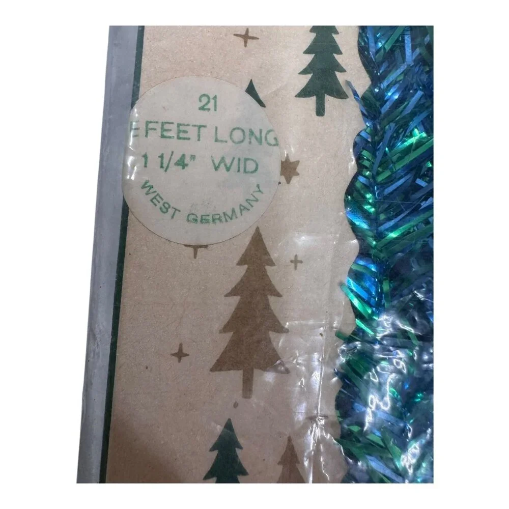 Vintage 21' Christmas Garland Tinsel Made By Dwarfs Of The Black Forest Germany